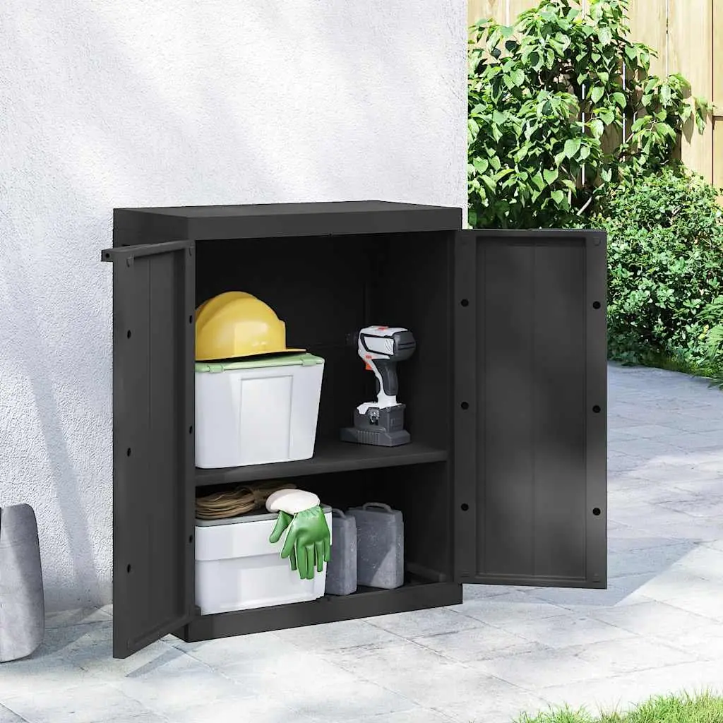 Outdoor Storage Cabinet Lockable 65x37x85cm Black