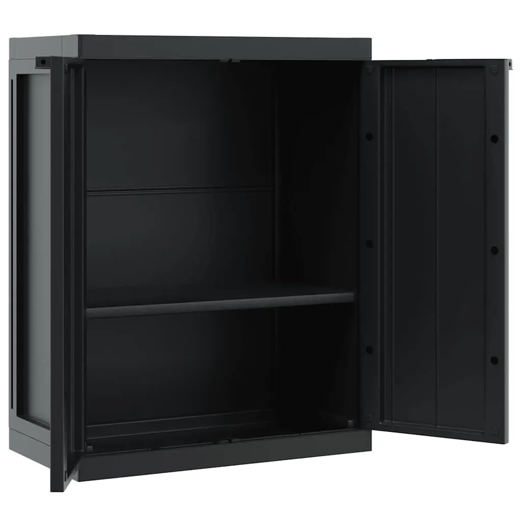 Outdoor Storage Cabinet Lockable 65x37x85cm Black