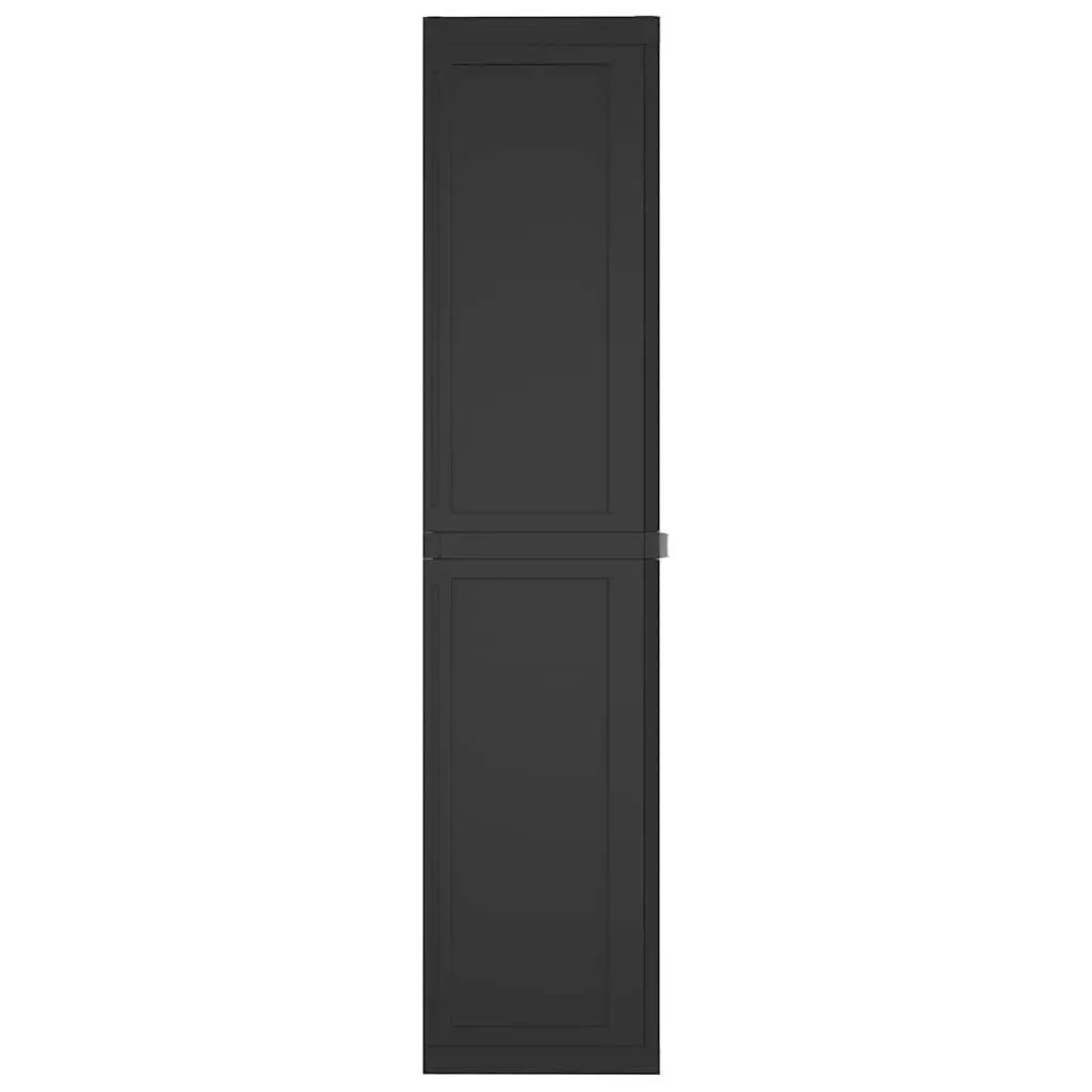 Outdoor Storage Cabinet Lockable Shelf Organiser 65 x 37 x 165 cm Black
