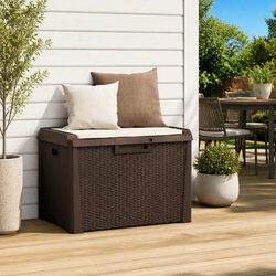 Practical Outdoor Storage Box with Cushion for Comfort