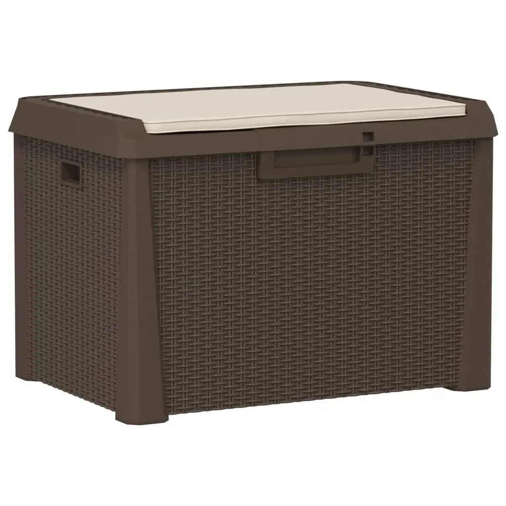 Garden Storage Box Outdoor Seating 125L Brown
