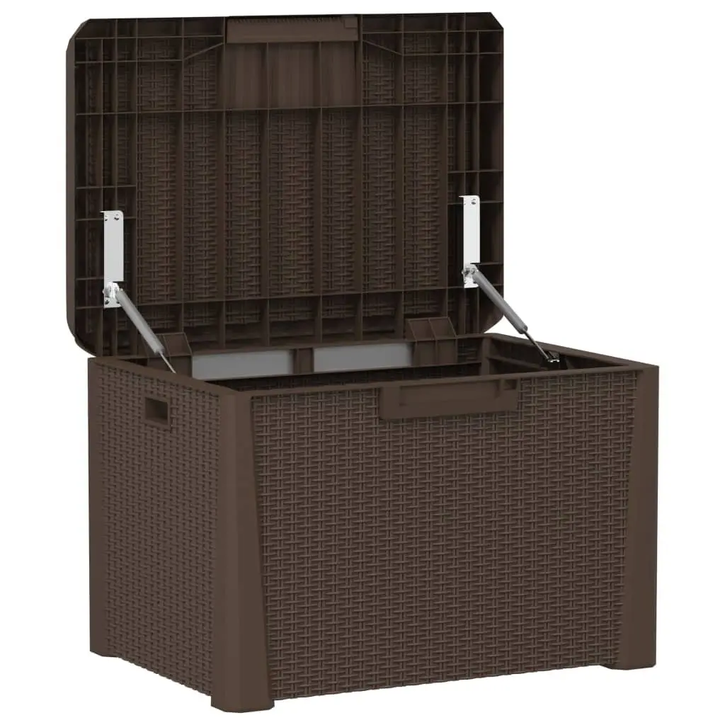 Garden Storage Box Outdoor Seating 125L Brown