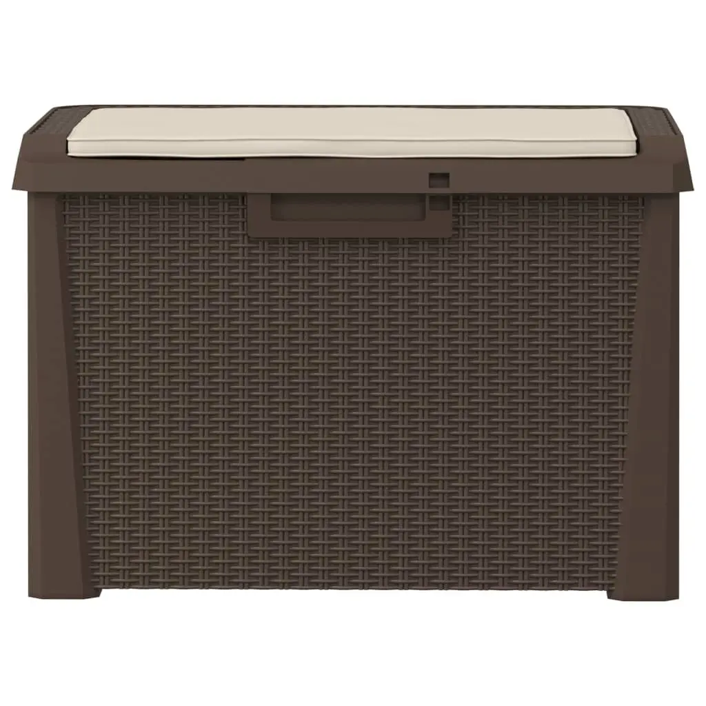 Garden Storage Box Outdoor Seating 125L Brown