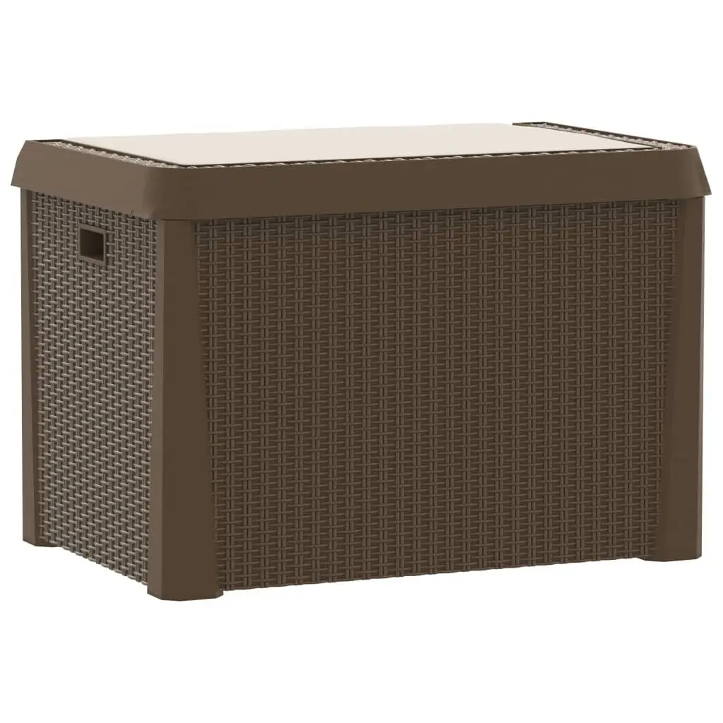 Garden Storage Box Outdoor Seating 125L Brown