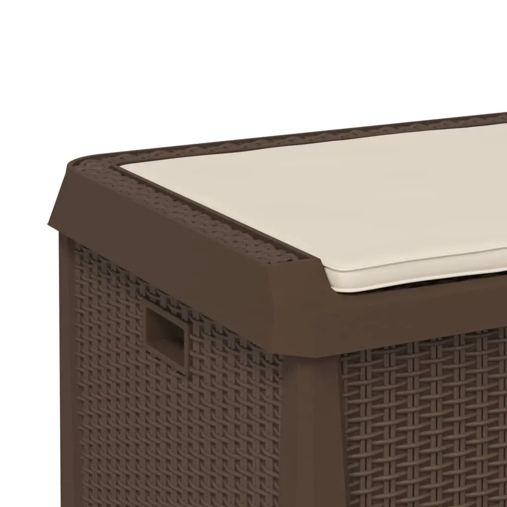 Garden Storage Box Outdoor Seating 125L Brown