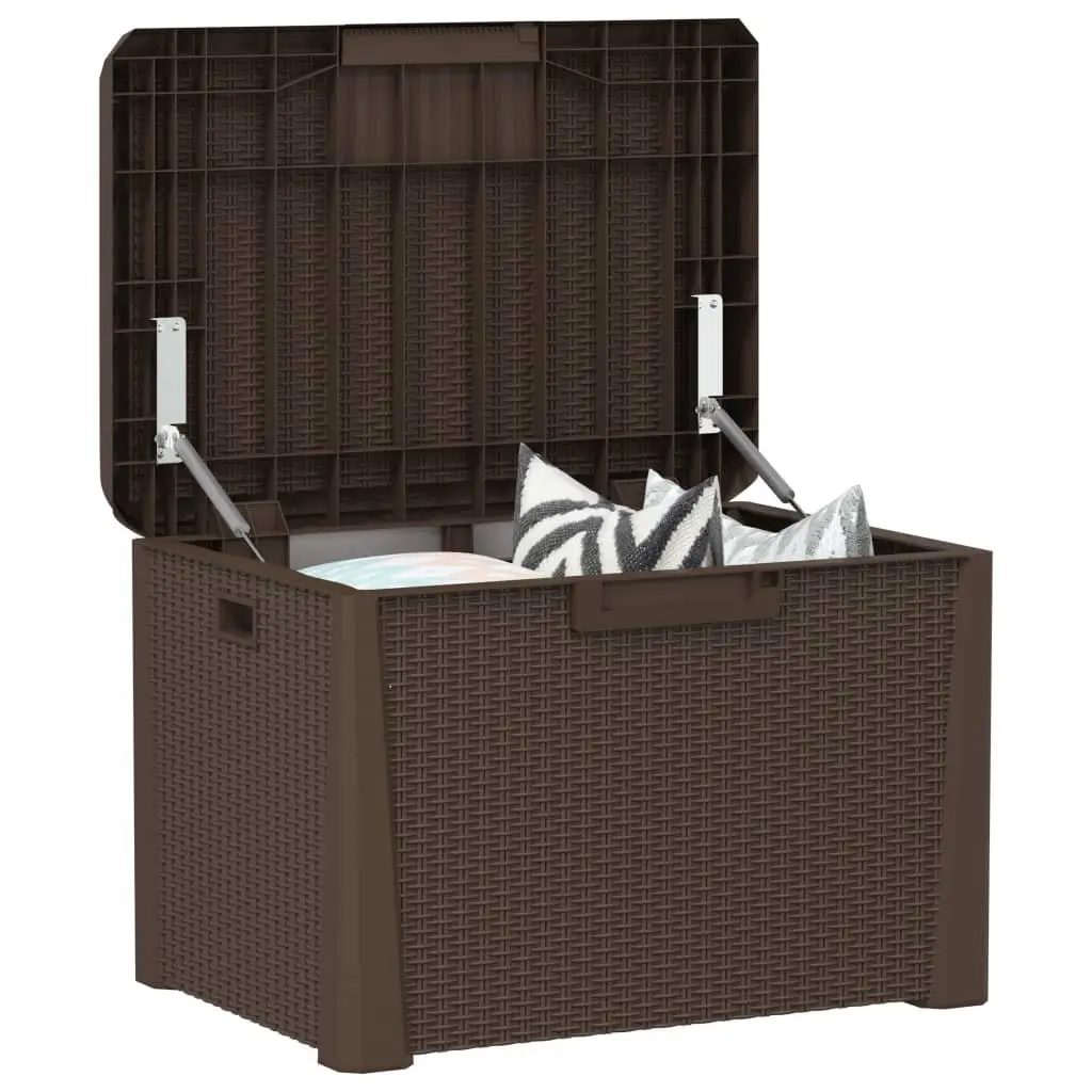 Garden Storage Box Outdoor Seating 125L Brown