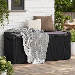 Reliable Anthracite Garden Storage Box with Cushion Seat