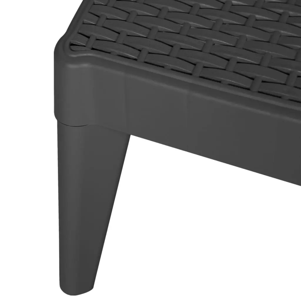 Sun Lounger Adjustable Reclining Chair Outdoor Garden Patio Anthracite 186 x 60 x 29 cm
