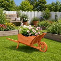 Wooden Wheelbarrow Planter: Quality You Can Trust