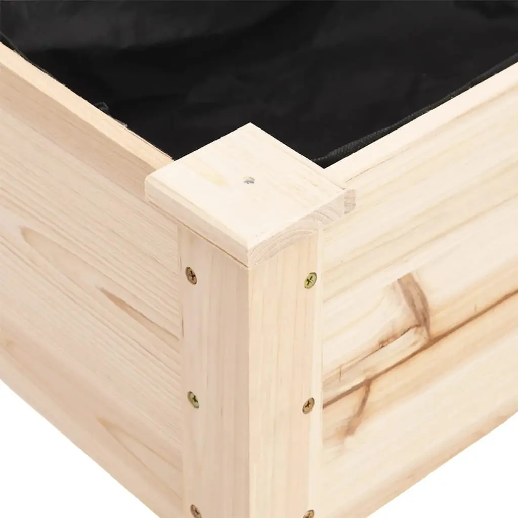 Wooden Planter Raised Bed 203x53x76 cm Garden Fir Wood Brown