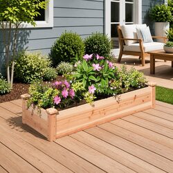 Solid Wood Garden Raised Bed with Liner: Quality Meets Value 120x45x25 cm