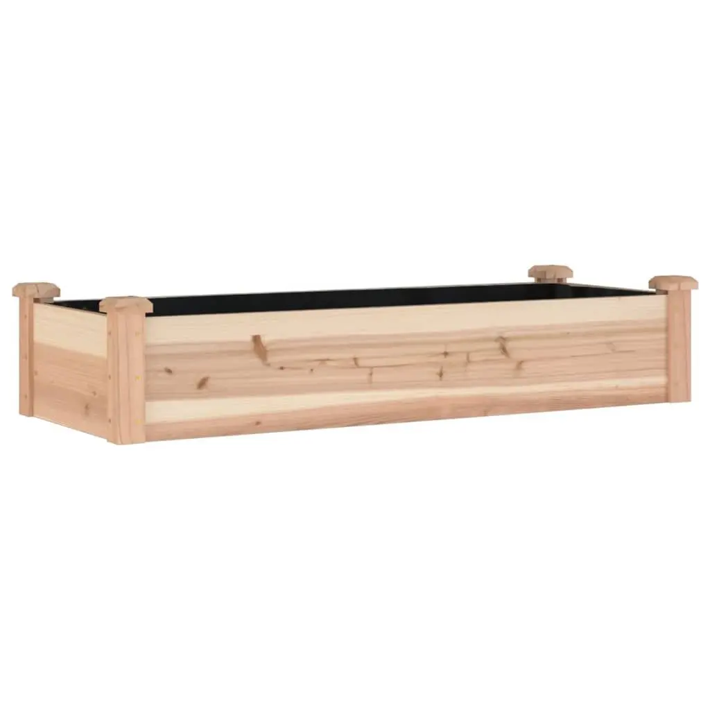 Garden Raised Bed for Vegetables Herbs Flowers 120x45x25 cm Brown Solid Wood Planter Box