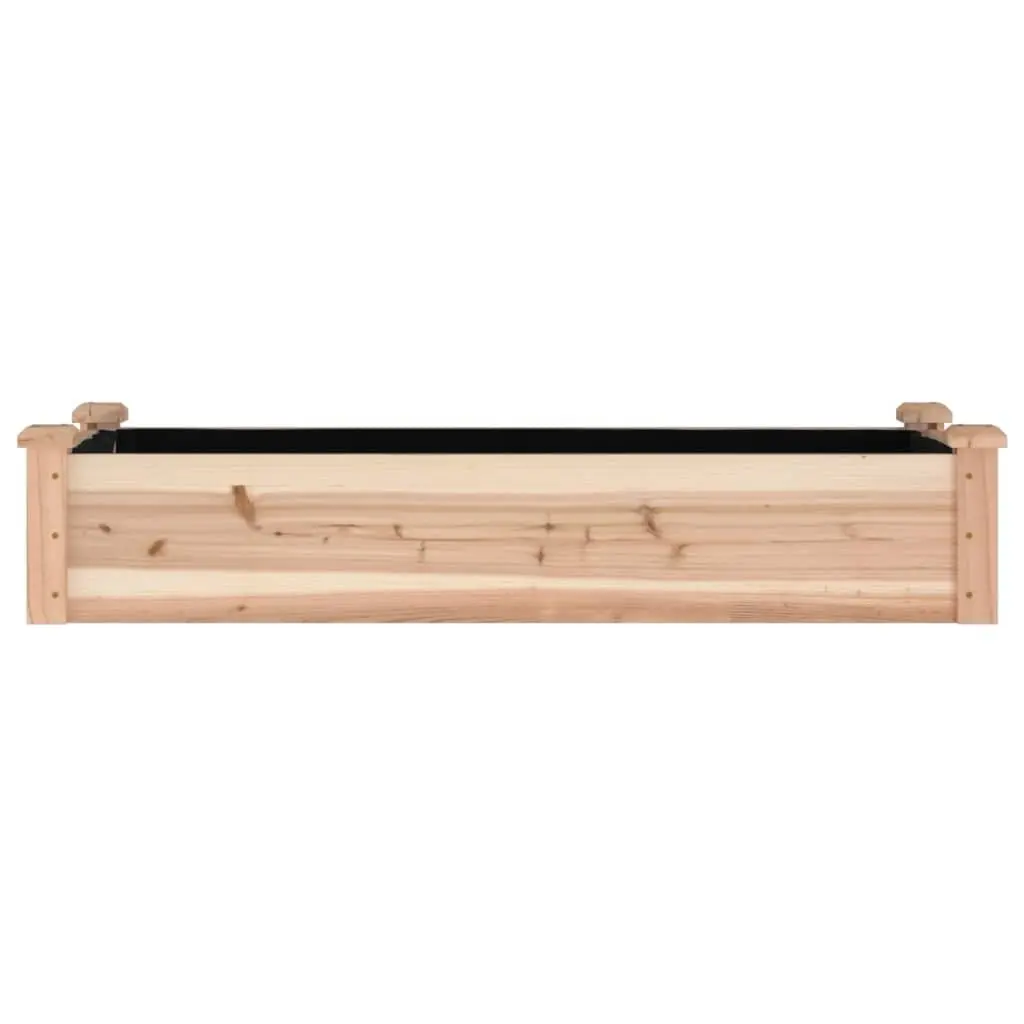Garden Raised Bed for Vegetables Herbs Flowers 120x45x25 cm Brown Solid Wood Planter Box