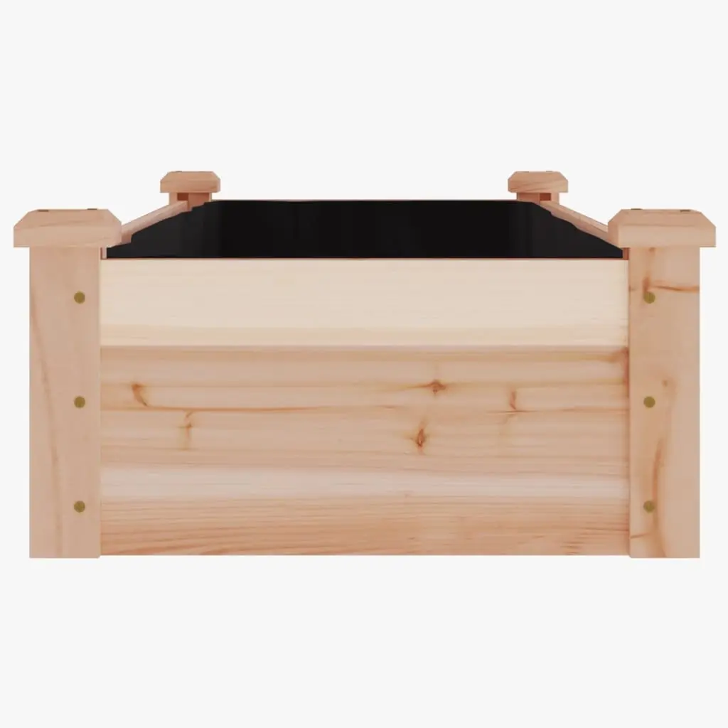 Garden Raised Bed for Vegetables Herbs Flowers 120x45x25 cm Brown Solid Wood Planter Box