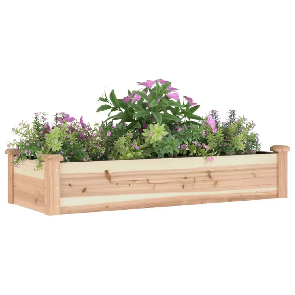 Garden Raised Bed for Vegetables Herbs Flowers 120x45x25 cm Brown Solid Wood Planter Box