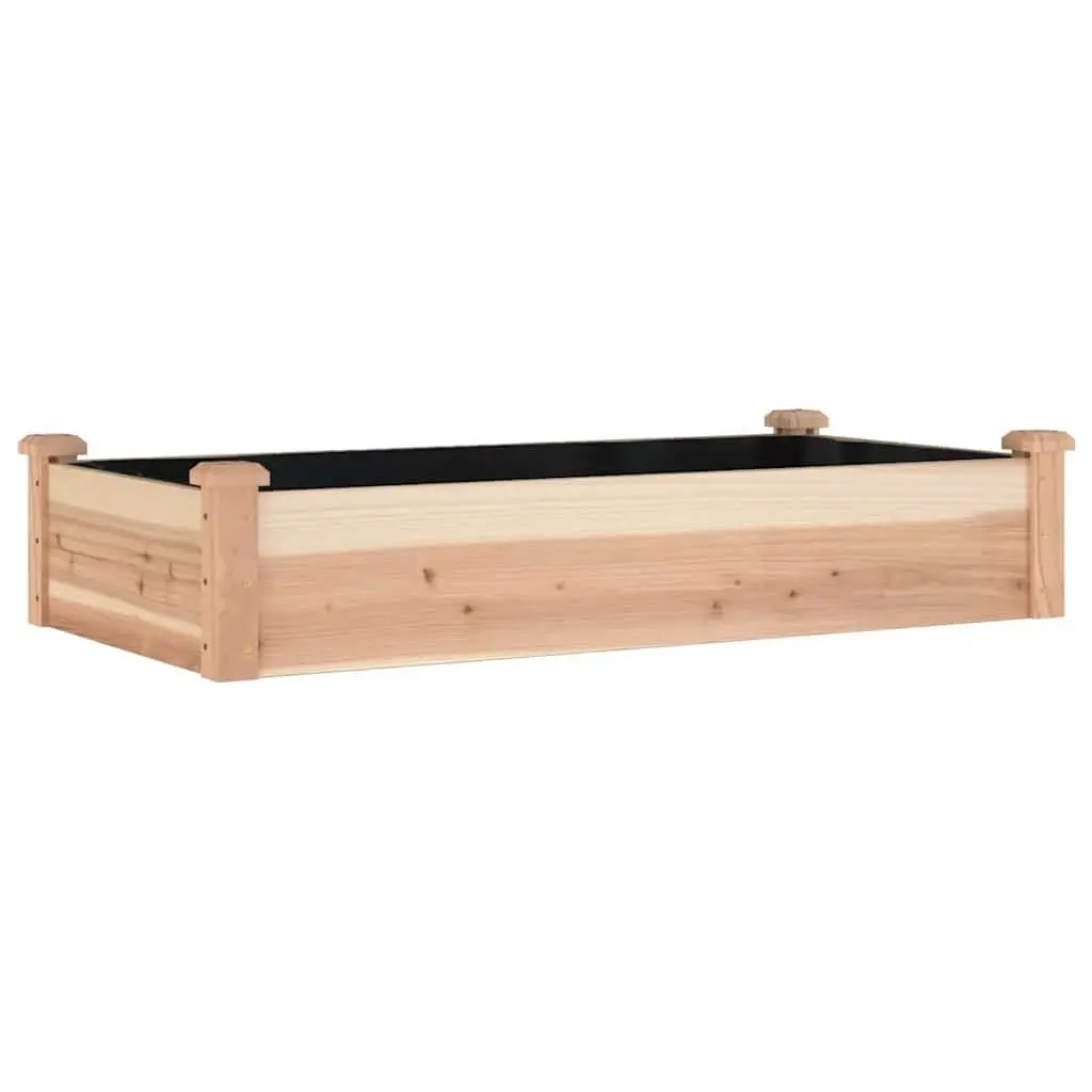 Garden Raised Bed 120x60x25 cm Brown Solid Fir Planter Box