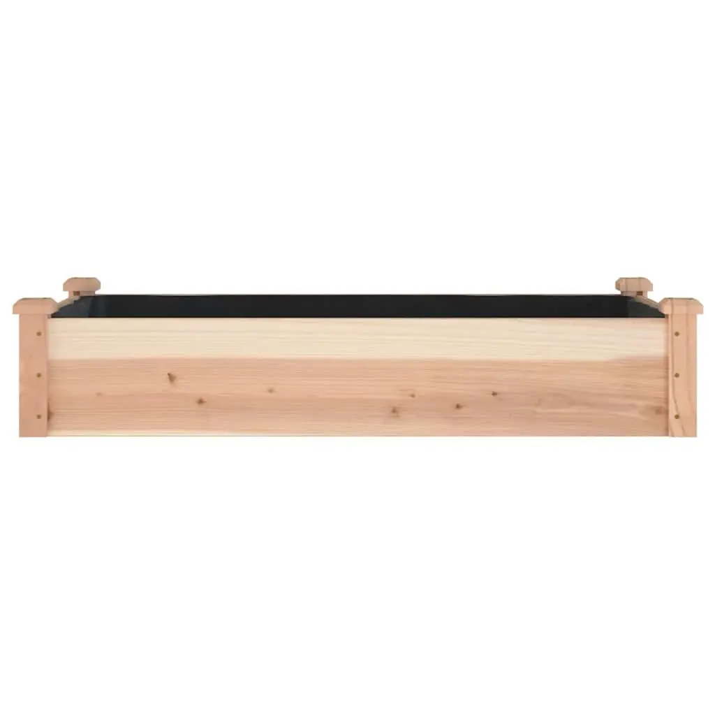 Garden Raised Bed 120x60x25 cm Brown Solid Fir Planter Box