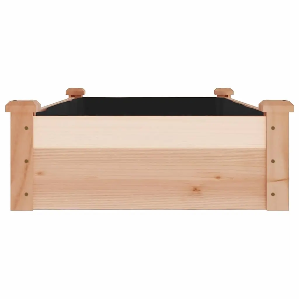 Garden Raised Bed 120x60x25 cm Brown Solid Fir Planter Box