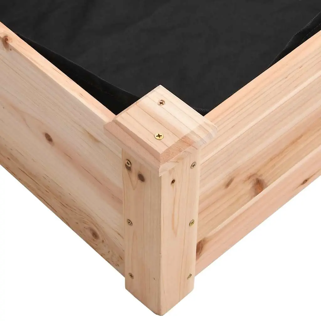Garden Raised Bed 120x60x25 cm Brown Solid Fir Planter Box