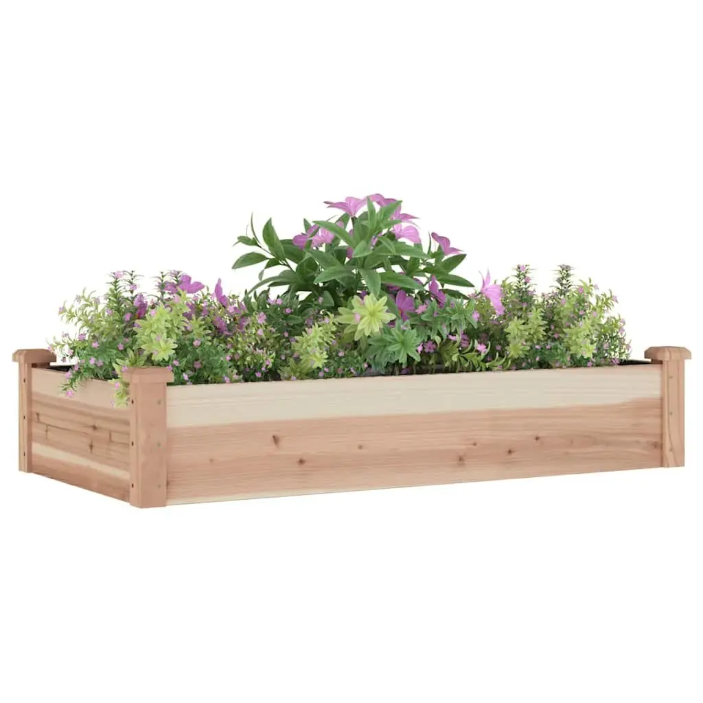 Garden Raised Bed 120x60x25 cm Brown Solid Fir Planter Box
