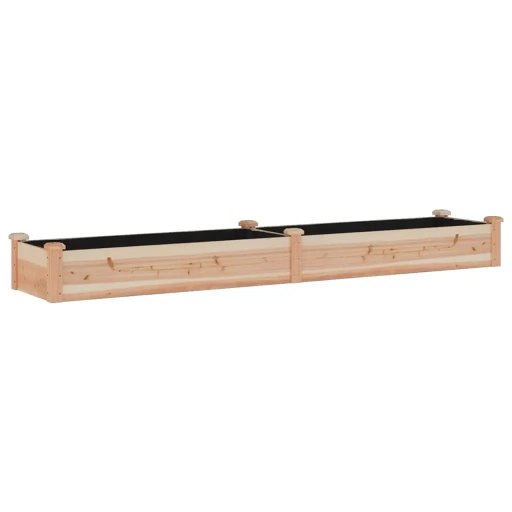 Garden Raised Bed Planter Box for Vegetables Herbs Flowers 240x45x25 cm Brown Solid Wood