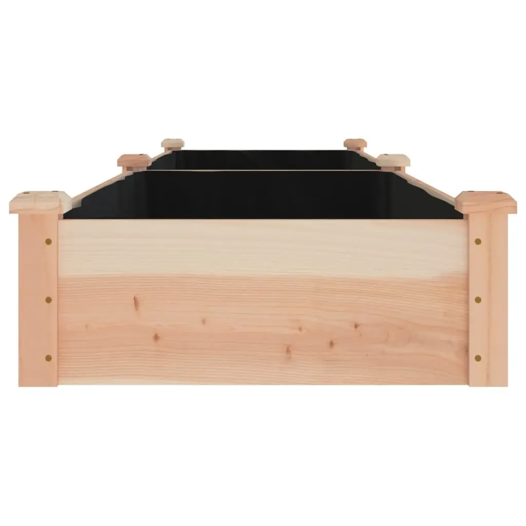 Garden Raised Bed Vegetable Planter 240x60x25cm Solid Wood Brown