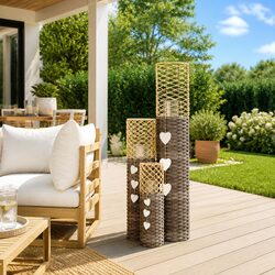 Practical Grey Wicker Candle Holders: Safe and Stylish