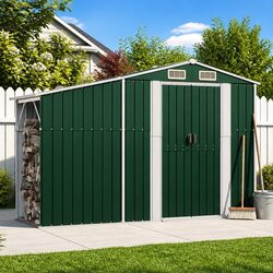 Reliable Green Metal Garden Shed for Your Storage Needs