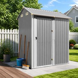 Reliable Garden Shed Grey 192x152.5x237cm for Storage Solutions