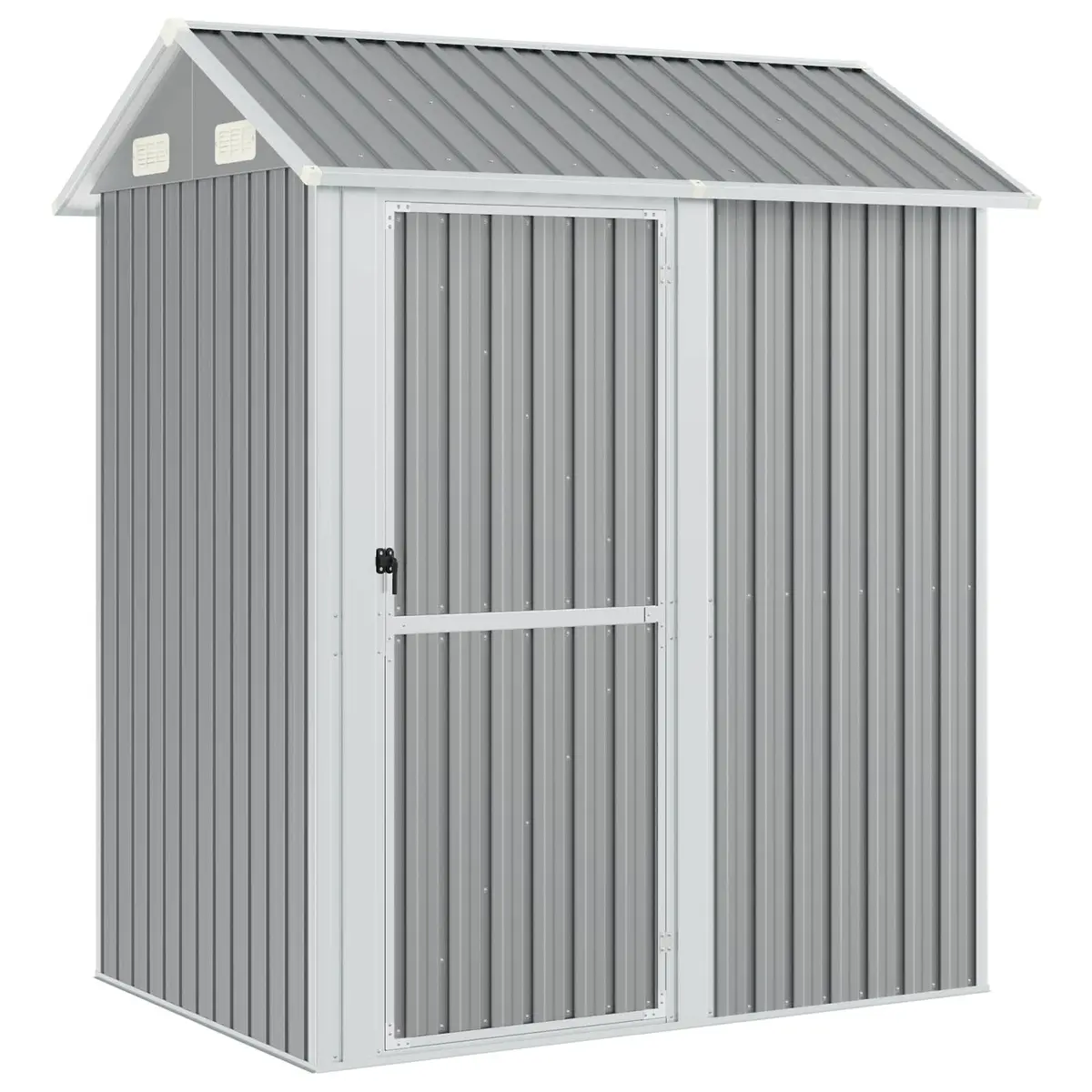 Garden Shed Outdoor Storage 192x152.5x237cm Grey Galvanised Steel