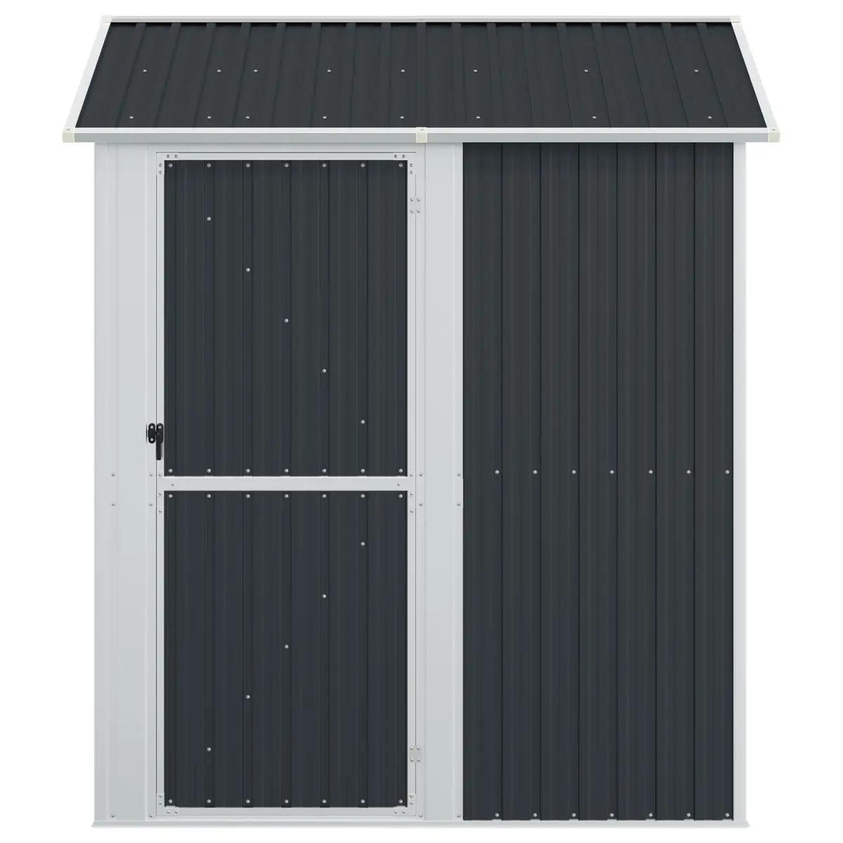 Garden Shed Outdoor Storage 192x152.5x237 cm Galvanised Steel Anthracite