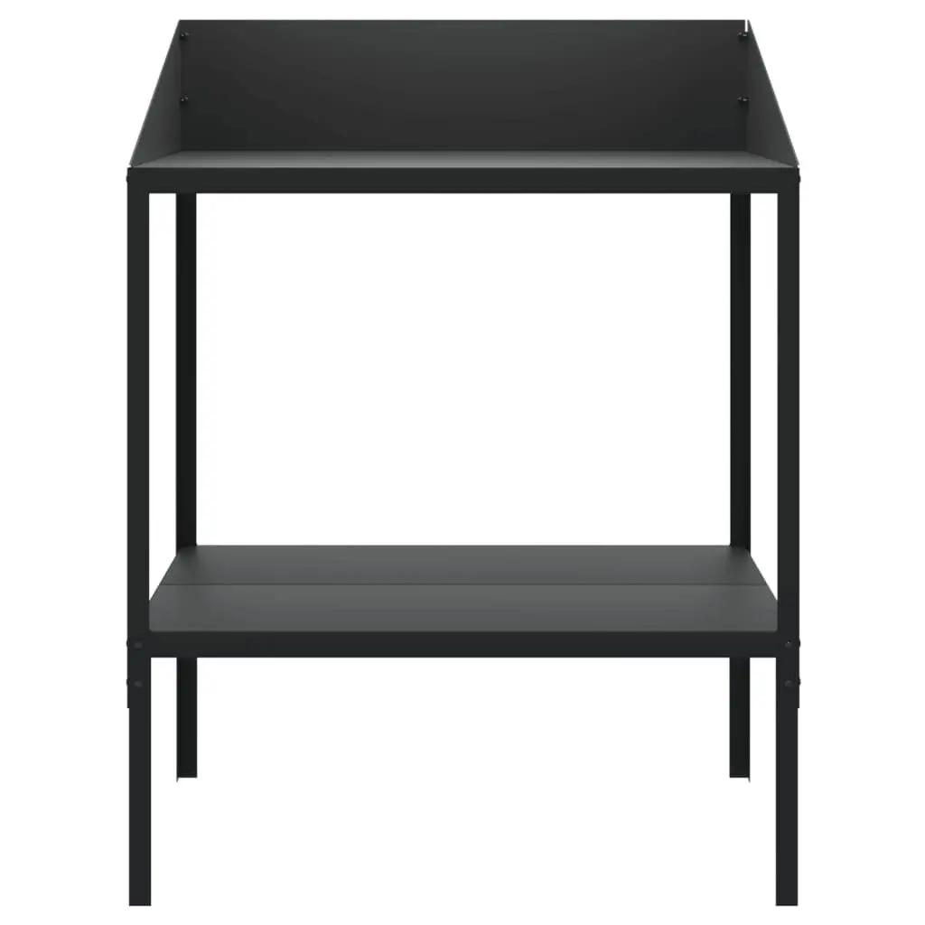 Plant Stand 2 Tier Display Shelf Indoor Outdoor Anthracite Metal Flower