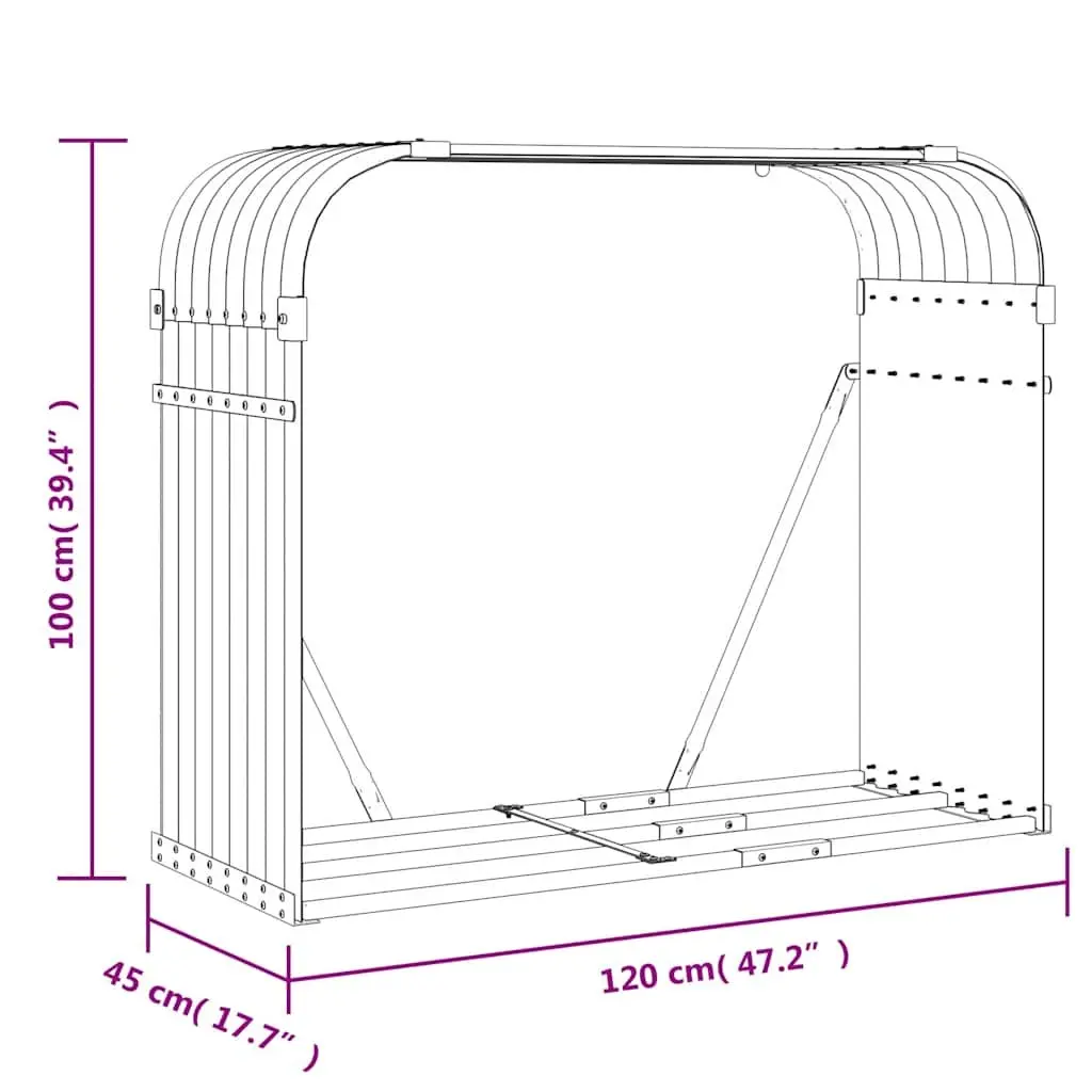 Galvanised Steel Log Holder for Home Use