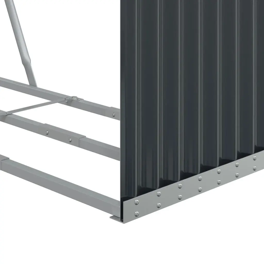 Log Holder Wood Storage Rack 120x45x140cm Anthracite Galvanised Steel