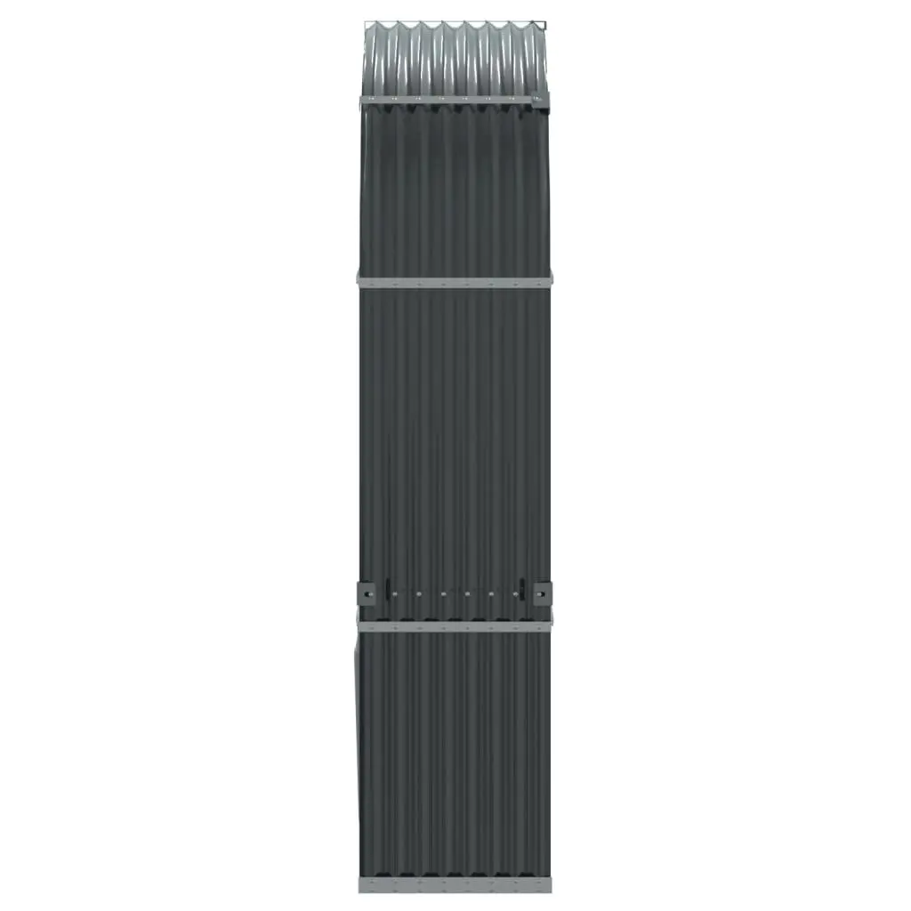 Log Holder Firewood Storage Rack 120x45x210 cm Anthracite Galvanised Steel