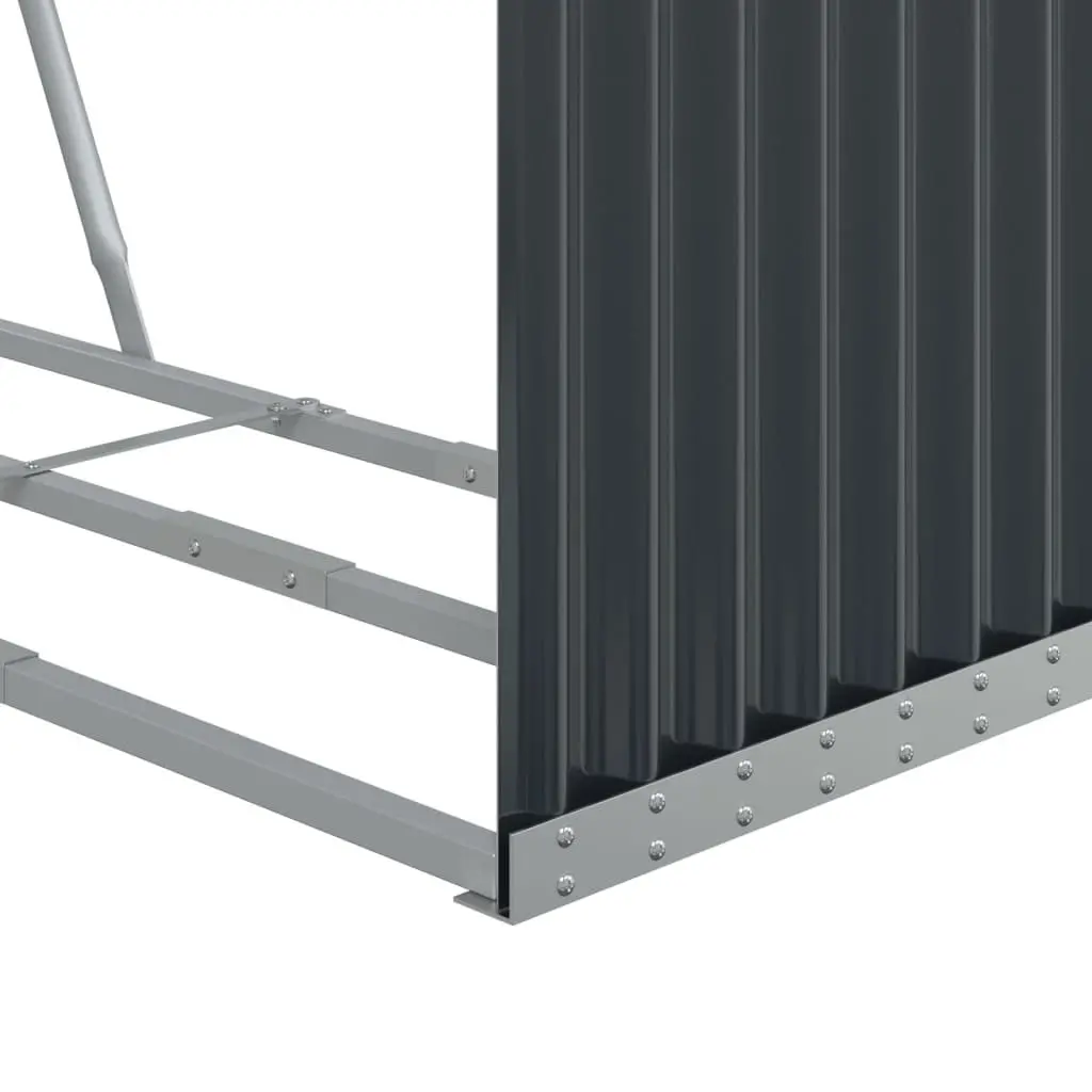 Log Holder Firewood Storage Rack 120x45x210 cm Anthracite Galvanised Steel