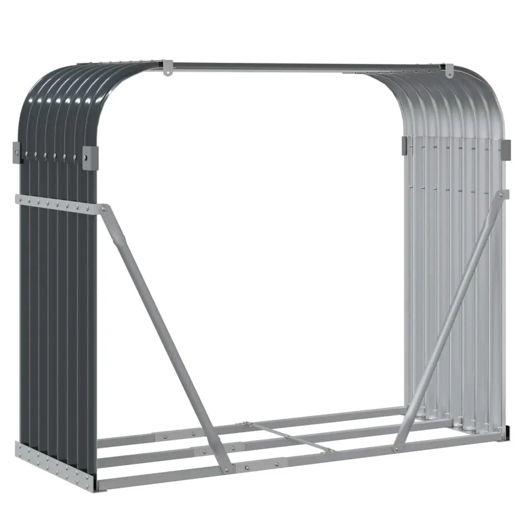 Log Holder Firewood Storage Rack Indoor Outdoor 120 x 45 x 100 cm Anthracite Galvanised Steel