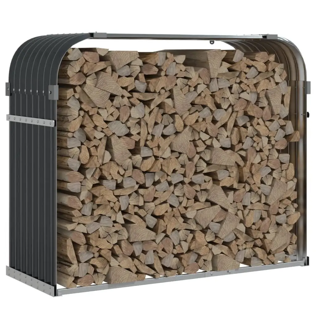Log Holder Firewood Storage Rack Indoor Outdoor 120 x 45 x 100 cm Anthracite Galvanised Steel
