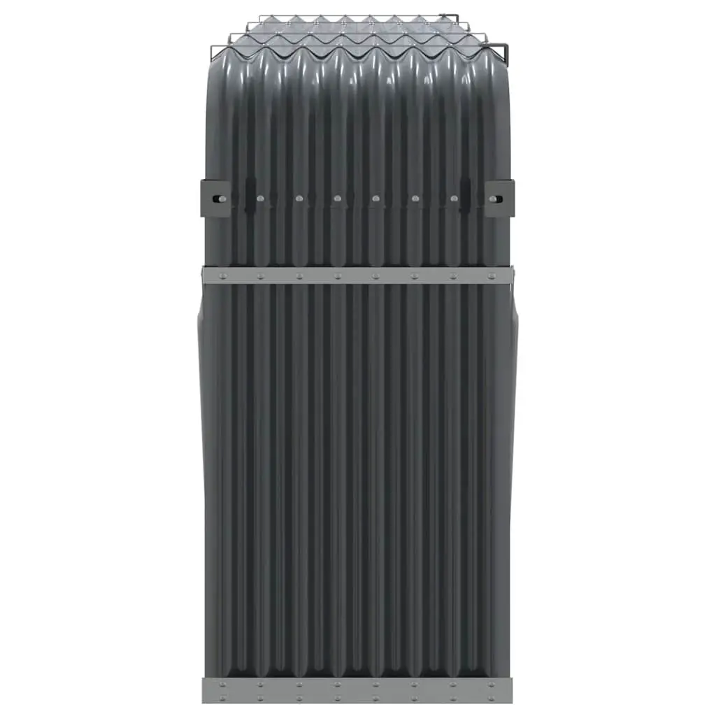 Log Holder Fireplace Wood Storage Rack 234x45x100cm Anthracite Galvanised Steel