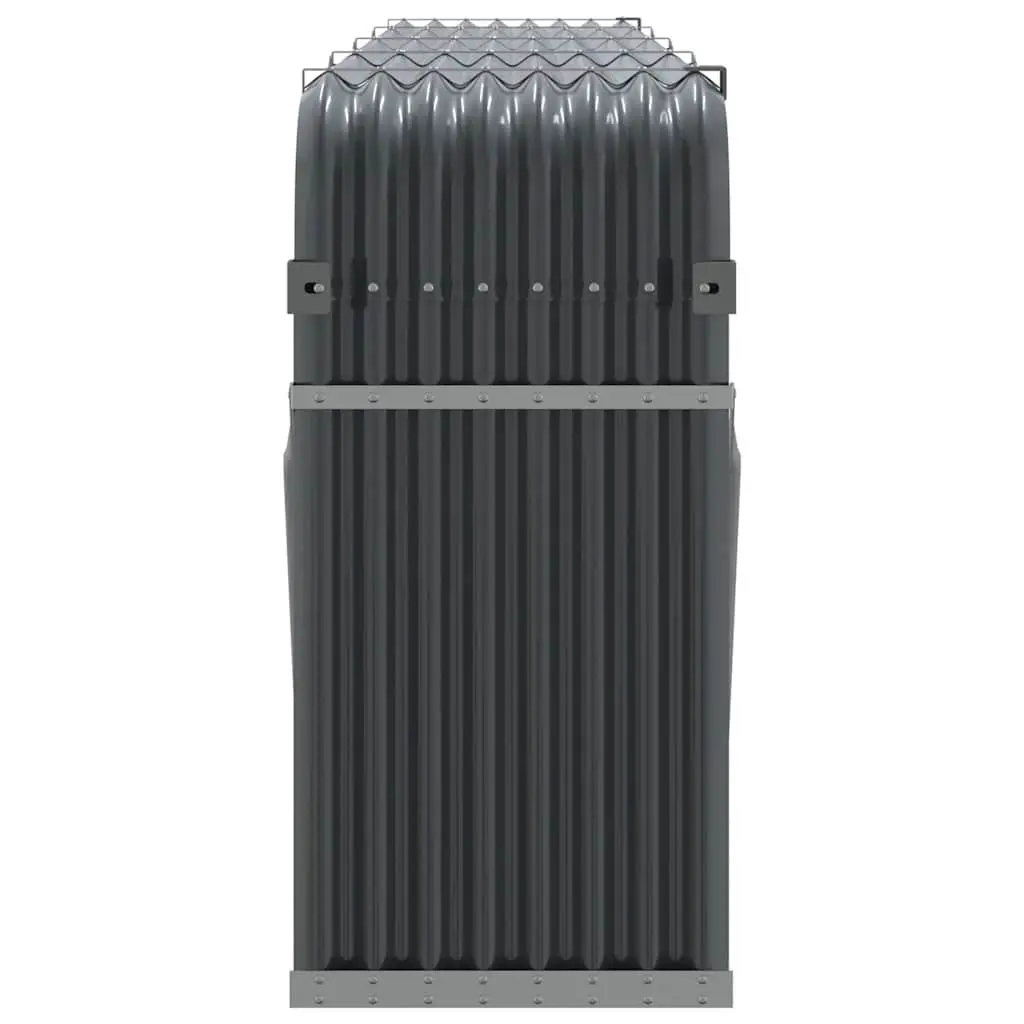Log Holder Firewood Storage Rack Wall Mount Anthracite Galvanised Steel 300 x 45 x 100 cm