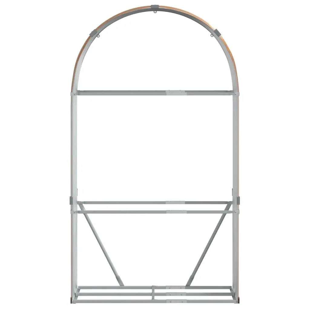 Log Holder Firewood Rack 120x45x210 cm Brown Galvanised Steel Storage
