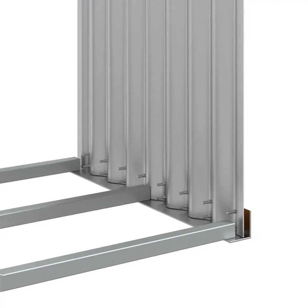 Log Holder Firewood Rack 120x45x210 cm Brown Galvanised Steel Storage