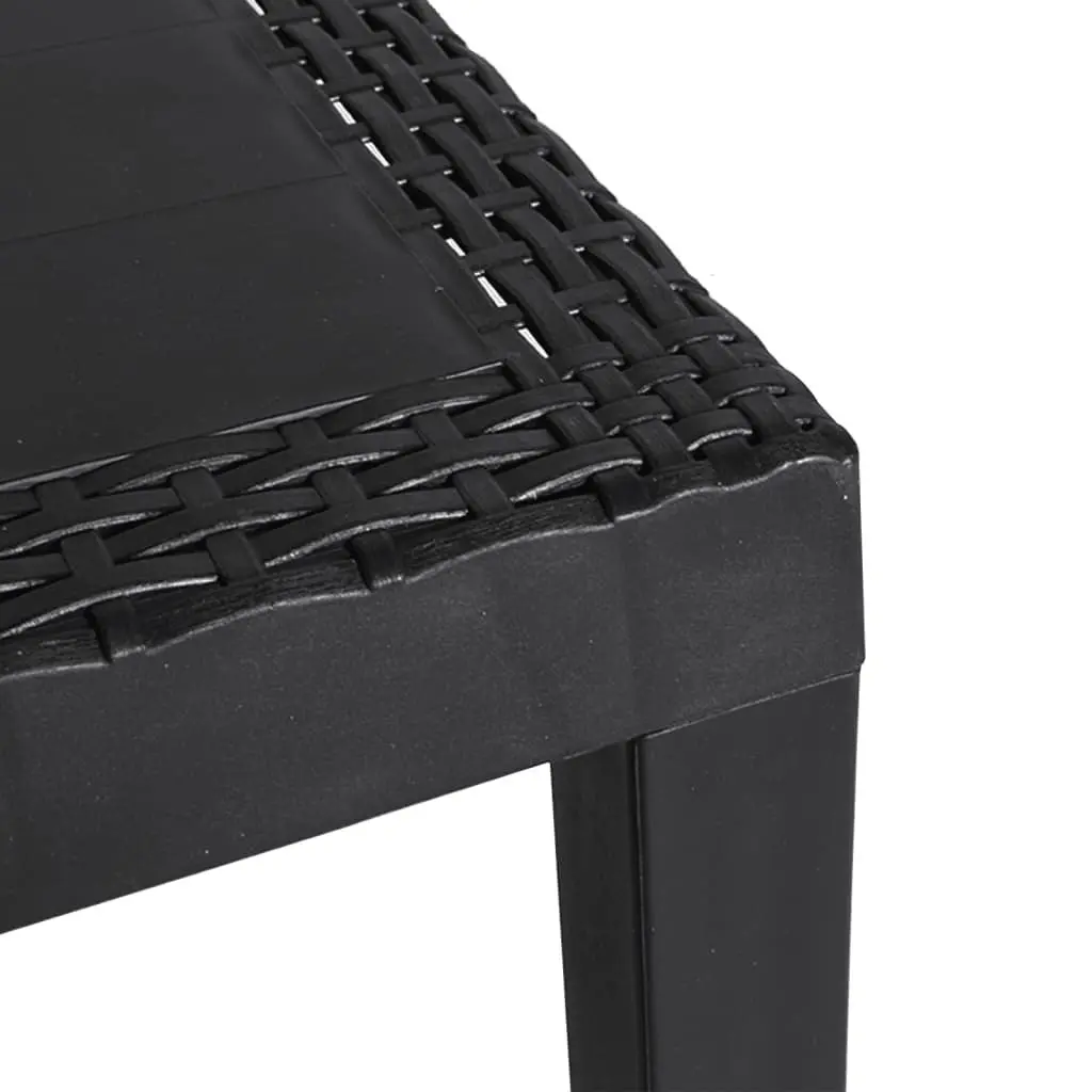 Garden Table Anthracite Outdoor Patio Furniture 59 x 47 x 40 cm Polypropylene