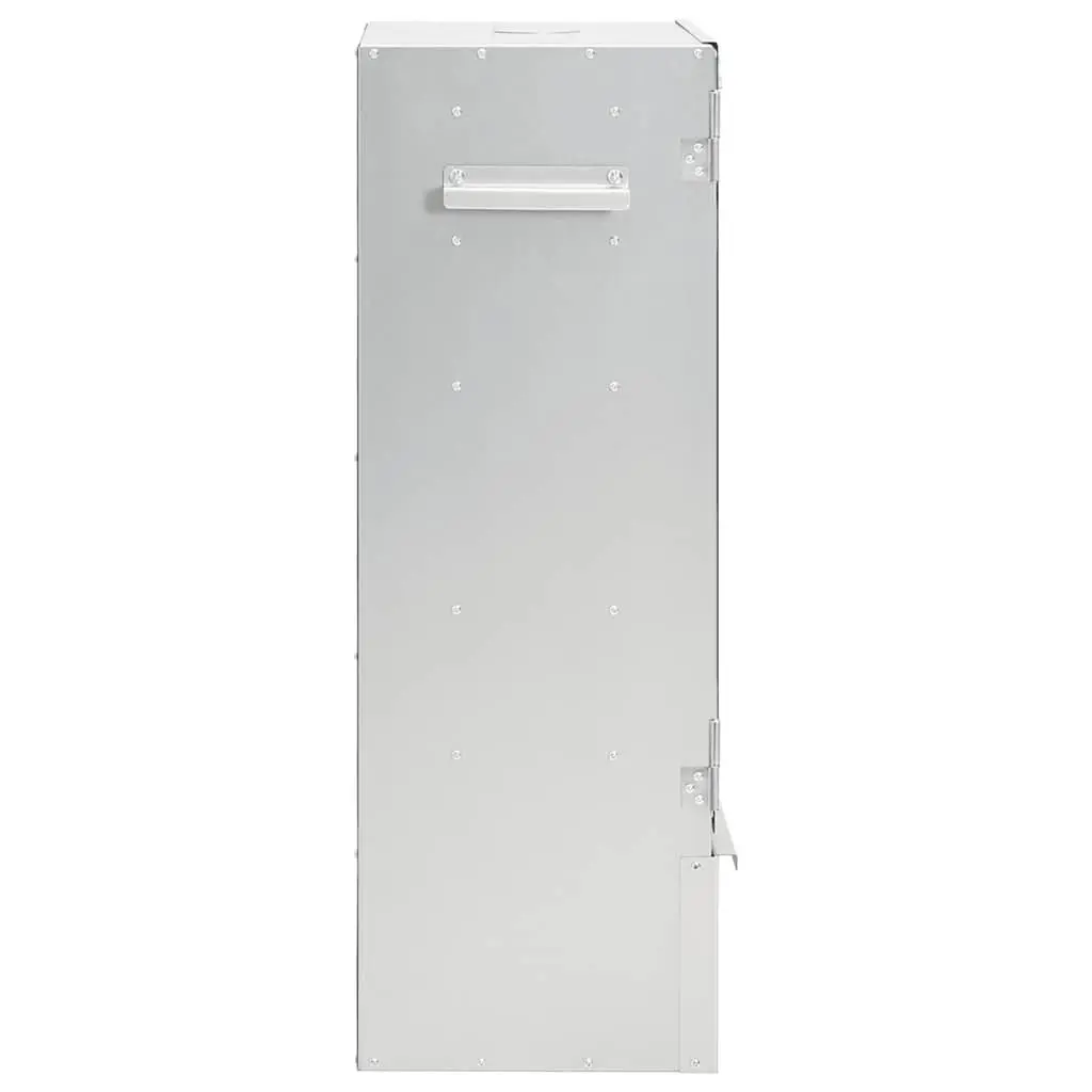 BBQ Smoker Oven Outdoor Cooking Galvanised Steel Silver 44.5x29x83cm
