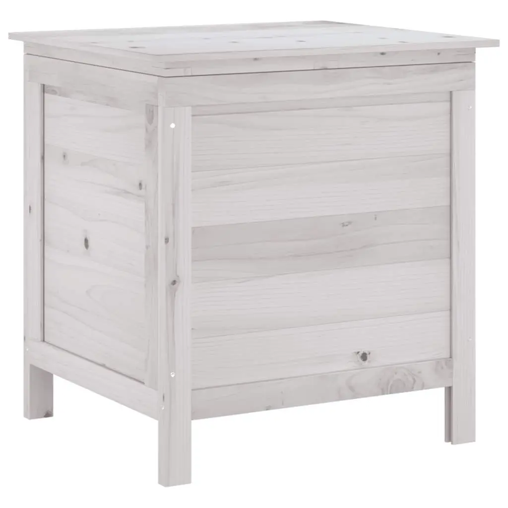 Garden Storage Box White Outdoor Solid Wood Furniture Deck Patio Cushion Shed