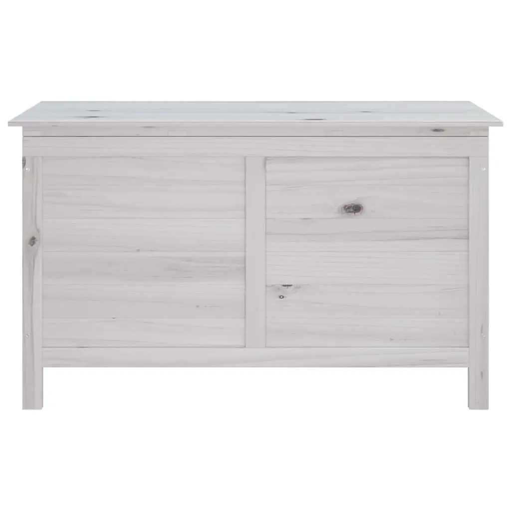Outdoor Storage Box Garden Furniture Cushion Container 99 x 49.5 x 58.5 cm White Solid Wood