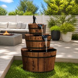 Reliable Wooden Water Fountain with Adjustable Flow