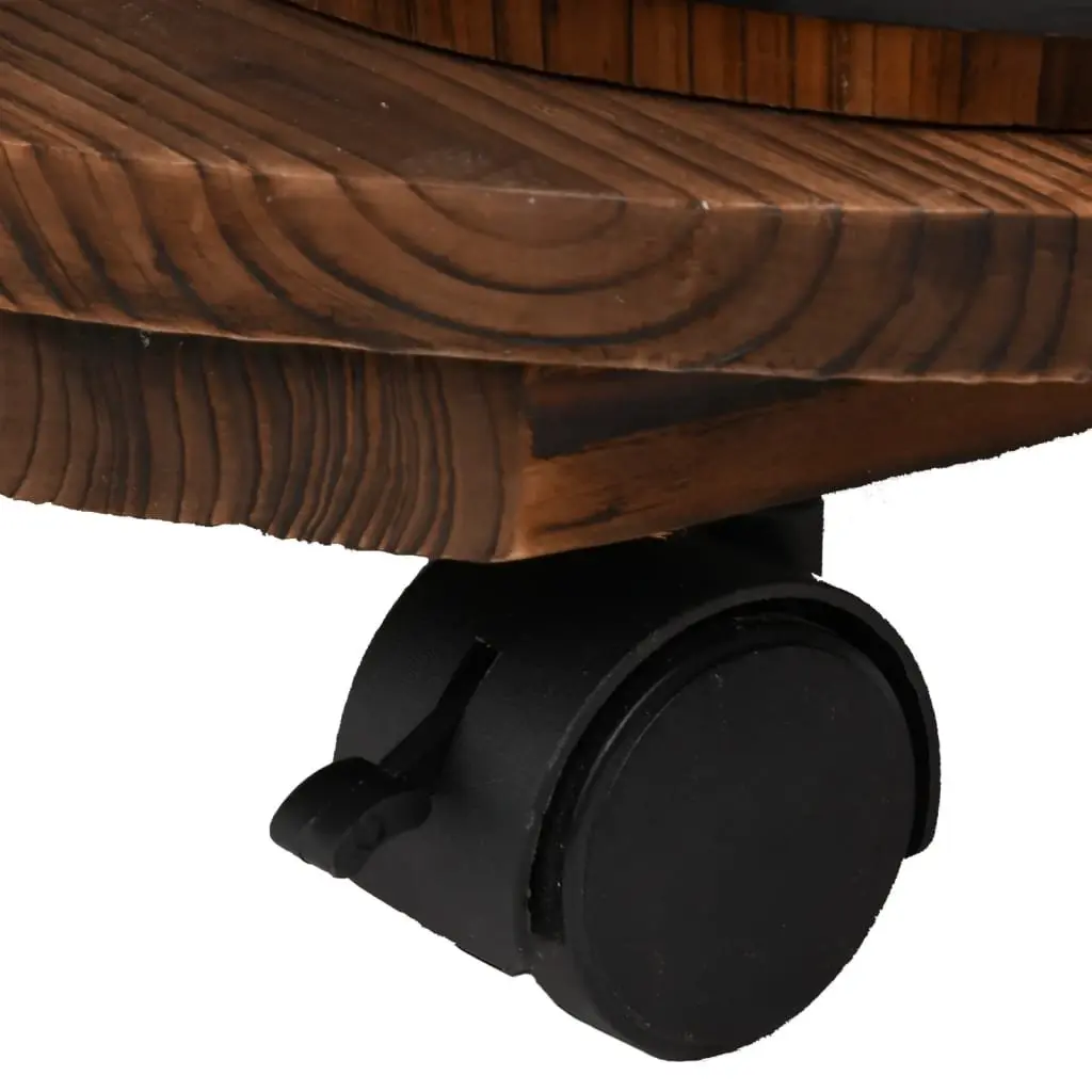 Water Fountain Wheeled Garden Outdoor Patio Backyard Solid Wood Fir Pump Decor