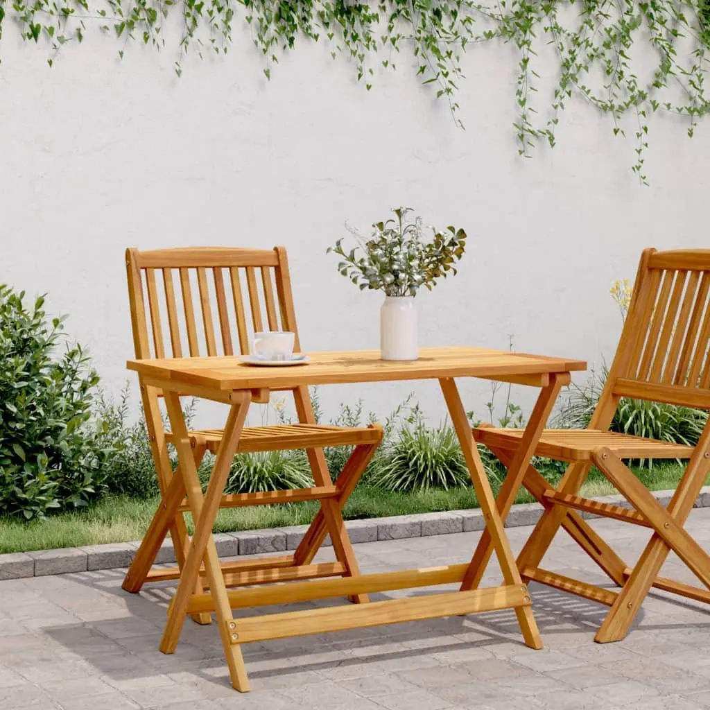 Folding Garden Table Outdoor Use 90x52.5x65cm Solid Wood Acacia Brown