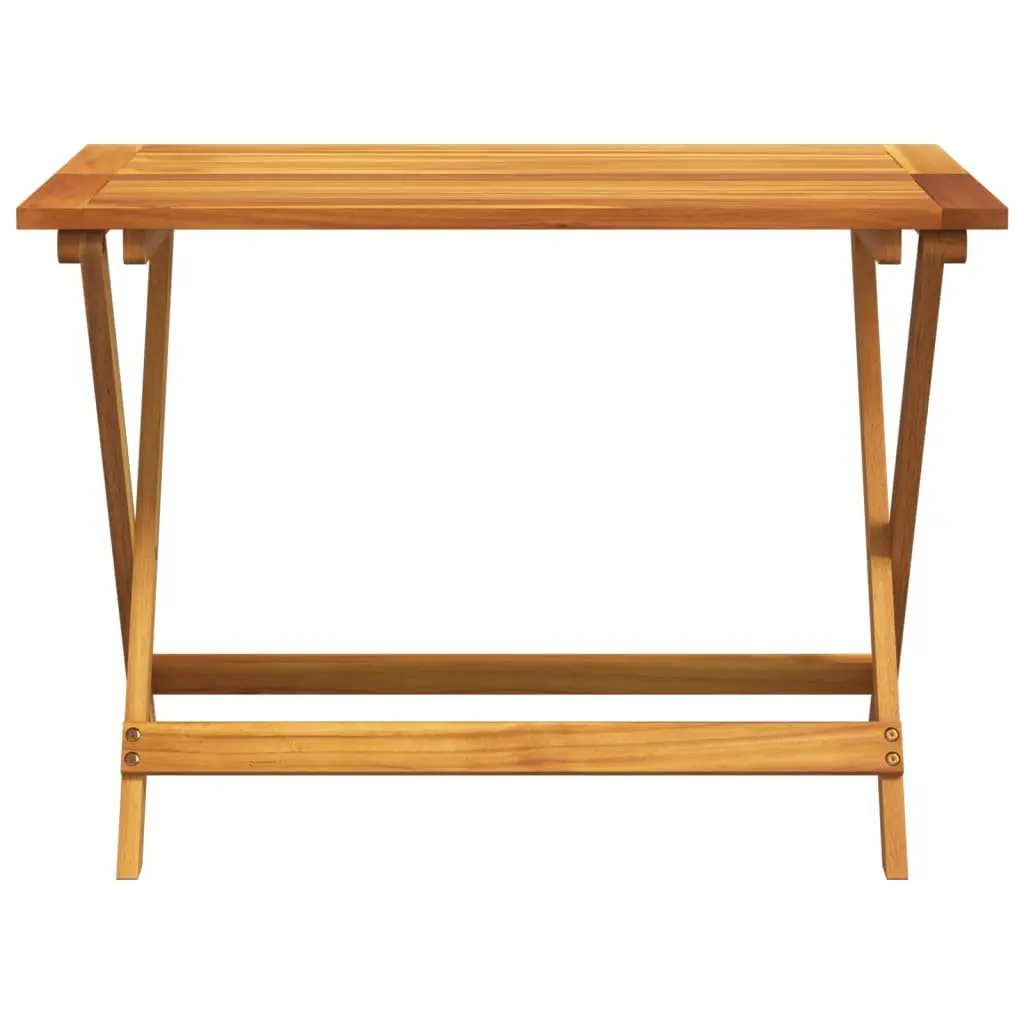 Folding Garden Table Outdoor Use 90x52.5x65cm Solid Wood Acacia Brown
